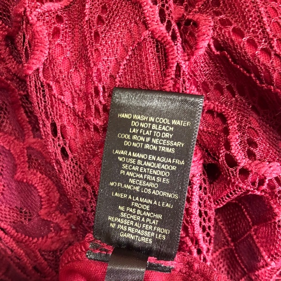 Jessica Simpson red lace midi sheath dress - Picture 7 of 8